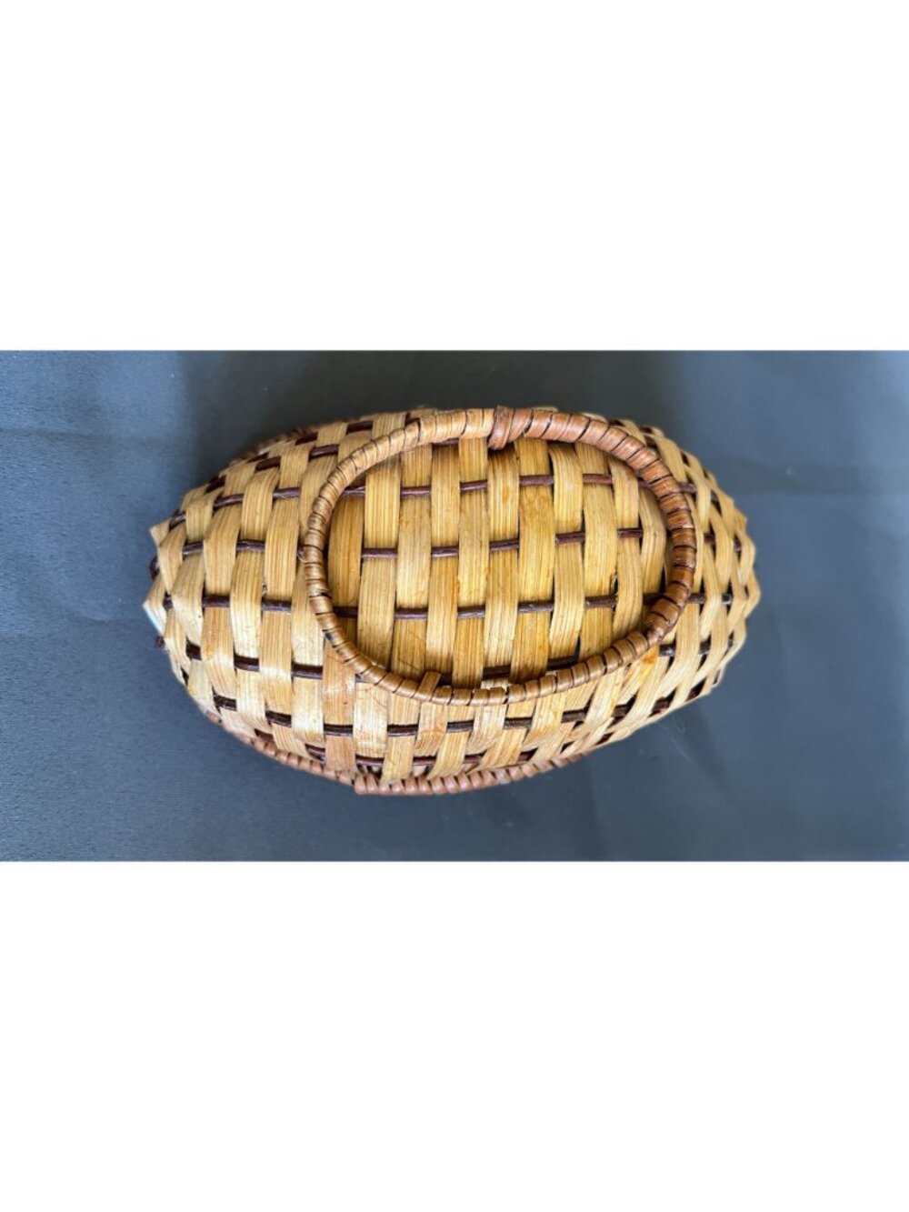 Woven Duck-Shaped Basket Bowl With Rustic Rattan & Wooden Detailing For Home Déc - Picture 4 of 4